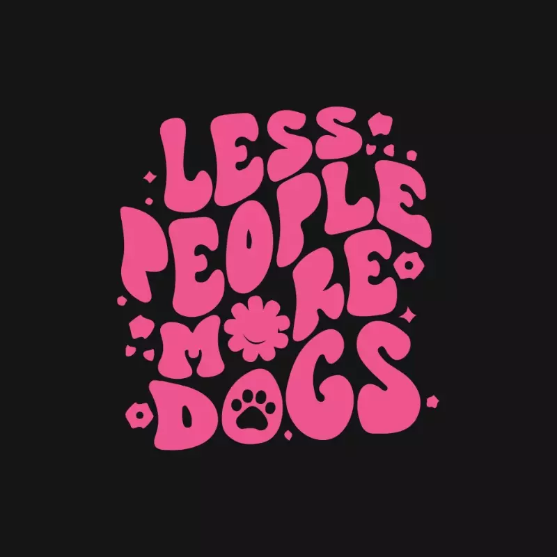 Bark & Purr: Less People More Dog | Oversized T-Shirt