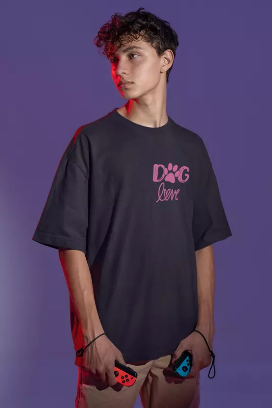 Bark & Purr: Less People More Dog | Oversized T-Shirt Bark & Purr: Less People More Dog | Oversized T-Shirt