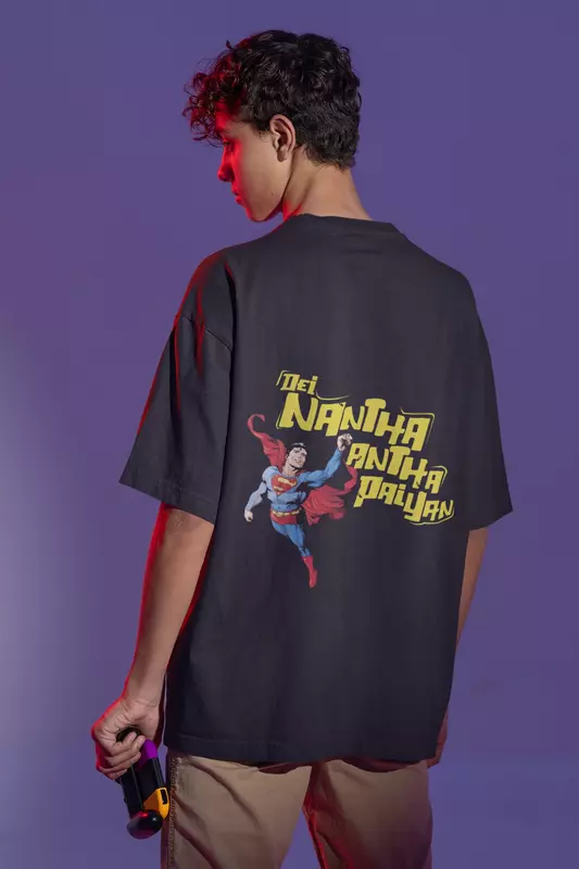 Tamil Dialoge Drip: Paiya Dei | Oversized T-Shirt