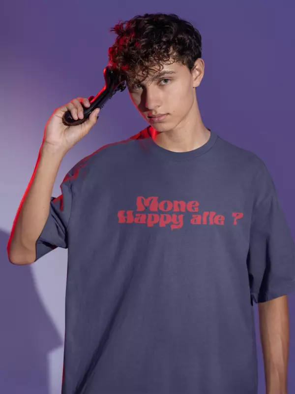 Tamil Dialoge Drip: Mone Happy Alle | Oversized T-Shirt