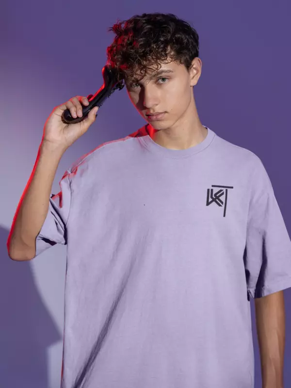 Karthi Tees:  Rock Rap Lavender | Oversized T-Shirt